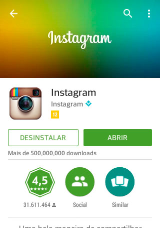 baixar-instalar-instagram-android-botao-abrir